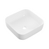 zeta matt white ceramic square washbowl waste 400mm, Alessio, Basins, Counter Top Bowl , 3