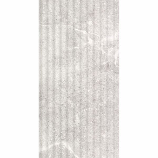 Agora Light Grey Gloss Marble Effect Decor Wall Tile 600x300mm