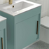 aida 500mm wall hung vanity unit sea green brushed brass handle, Alessio, Wall Hung Vanity Unit, 2