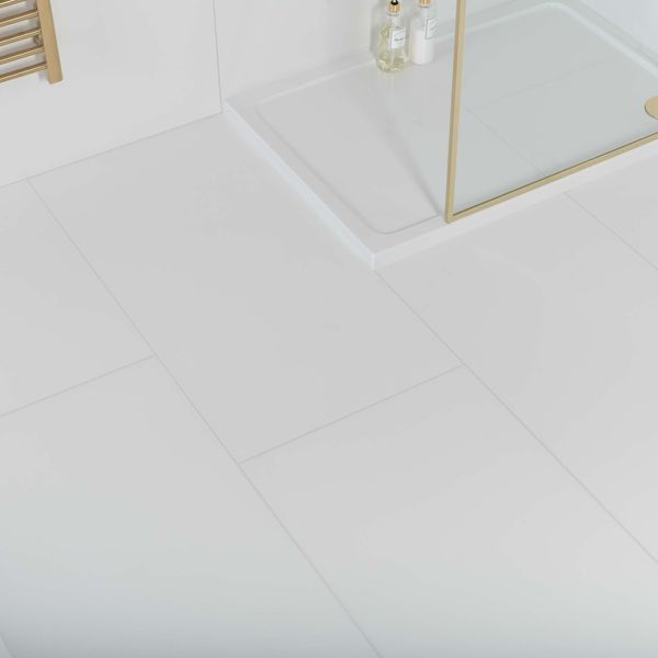 Alaska Mate White Matt Tiles 1200x600mm