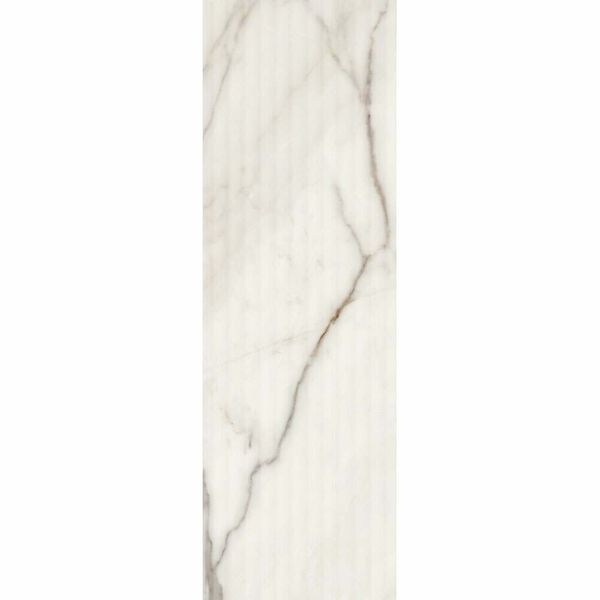 Cristallo White Structured Marble Effect Tiles 740x240mm