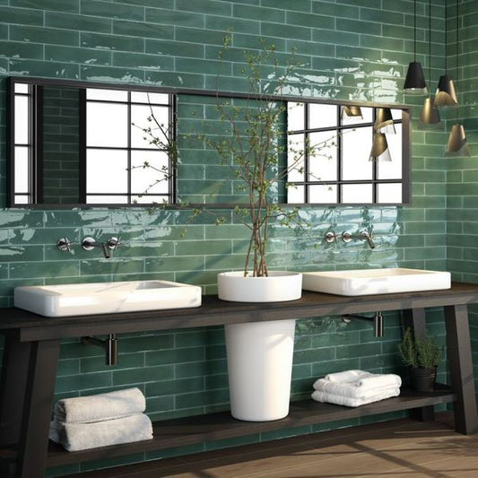 opal emerald dark green tiles 75x300mm, Ceramic Tiles, Metro  Tiles, Wall Tiles, Green Tiles, 1