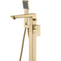 antonio brushed brass freestanding bath mixer tap with shower kit, Alessio, Brushed Brass Bath Taps, Free Standing Bath Taps, Taps, 3