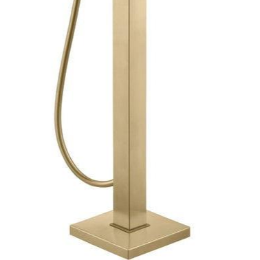 Antonio Brushed Brass Freestanding Bath Mixer Tap with Shower Kit