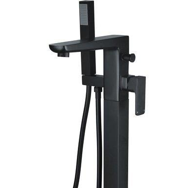 Antonio Matt Black Freestanding Bath Tap with Shower Kit