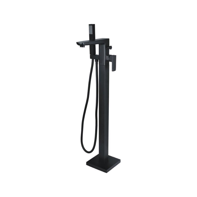 Antonio Matt Black Freestanding Bath Tap with Shower Kit