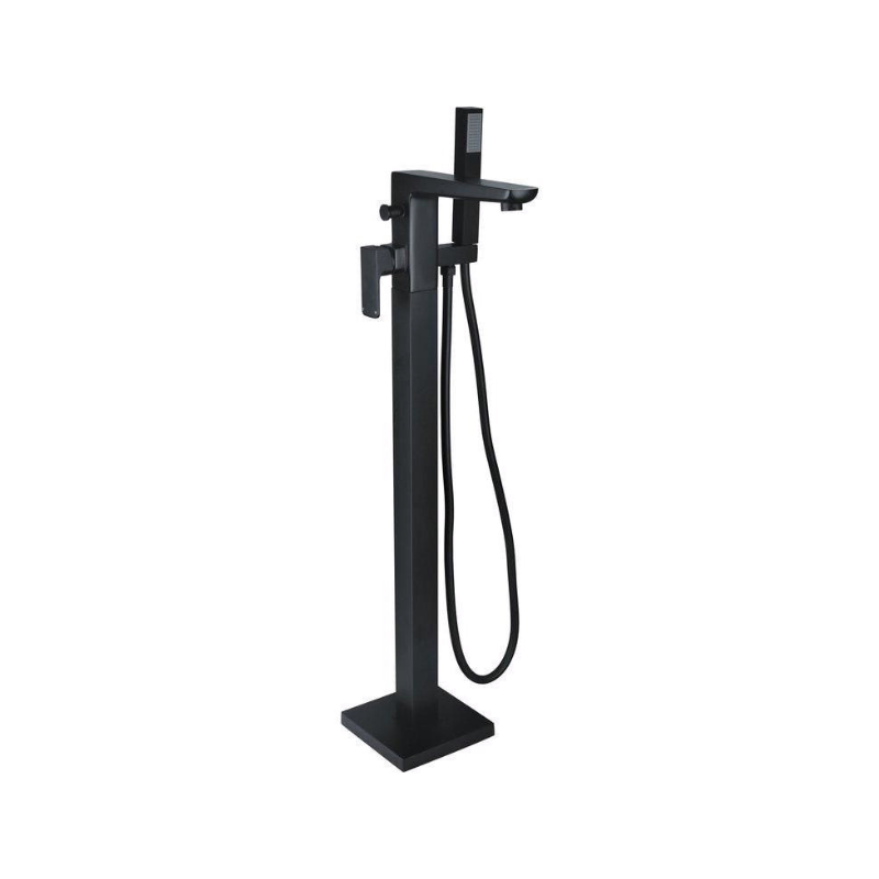 Antonio Matt Black Freestanding Bath Tap with Shower Kit