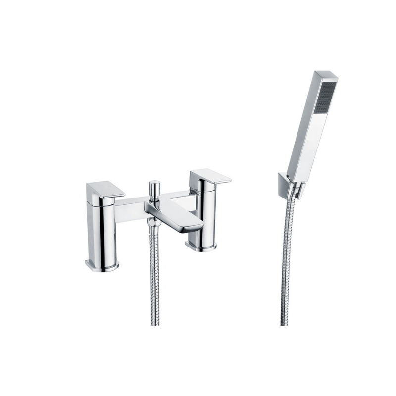 Antonio Chrome Bath Shower Mixer Tap with Shower Kit