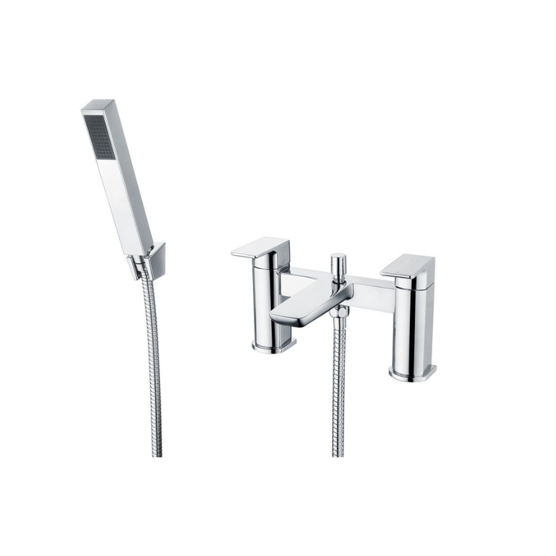 Antonio Chrome Bath Shower Mixer Tap with Shower Kit