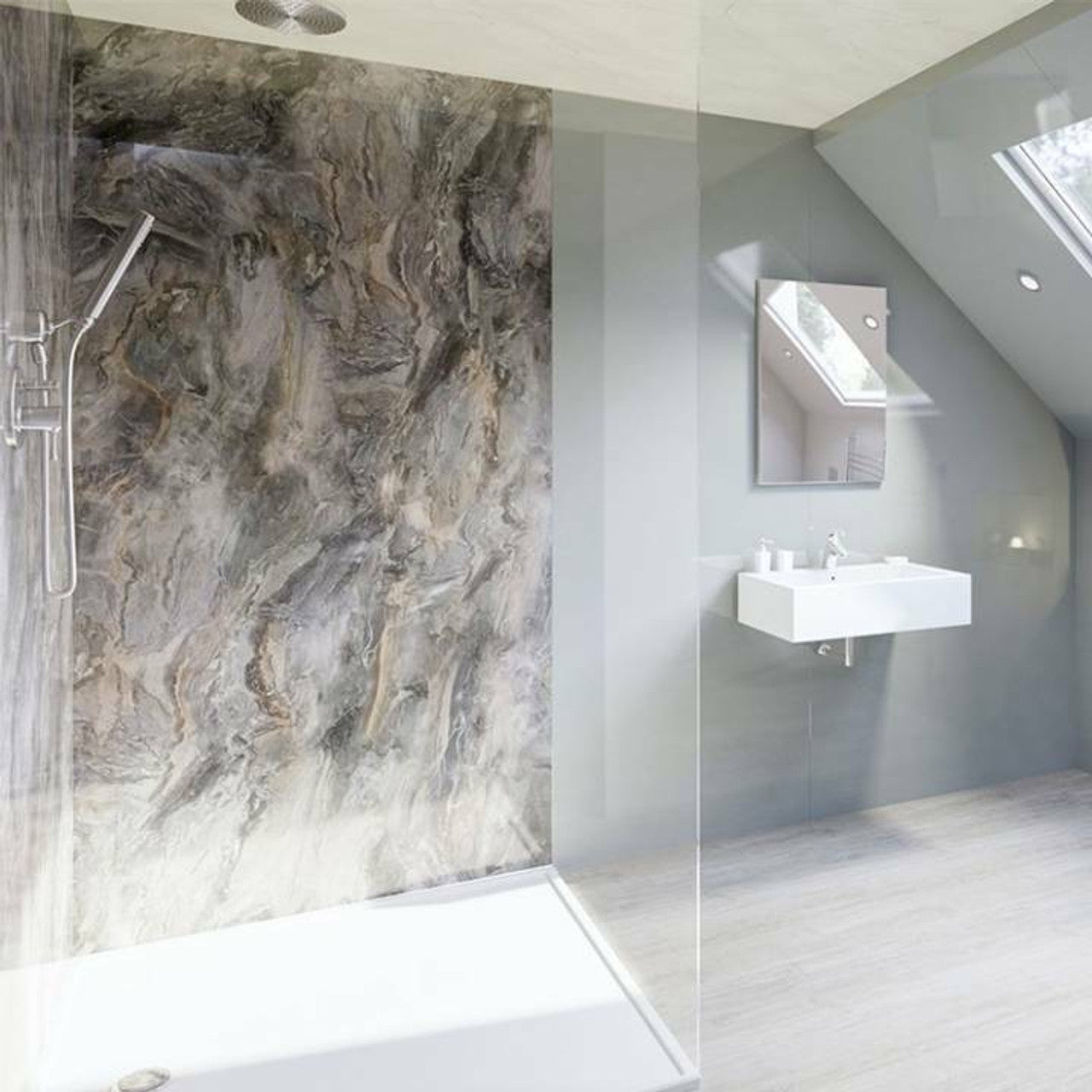 Multipanel Cappuccino Stone Classic Shower Panel