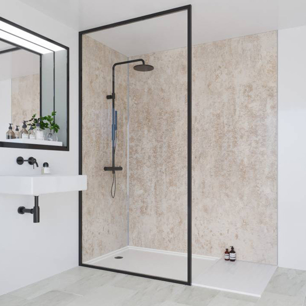 Multipanel Stone Elements Linda Barker Shower Panel