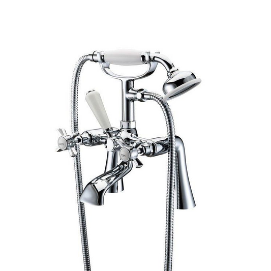 aria bath shower mixer tap chrome, Alessio, Chrome Bath Taps, Taps, 1
