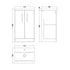 Arno Gloss White 500mm Floor Standing 2 Door Vanity & Mid Edge Basin