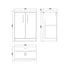 Arno Soft Black 600mm Floor Standing 2 Door Vanity & Mid Edge Basin