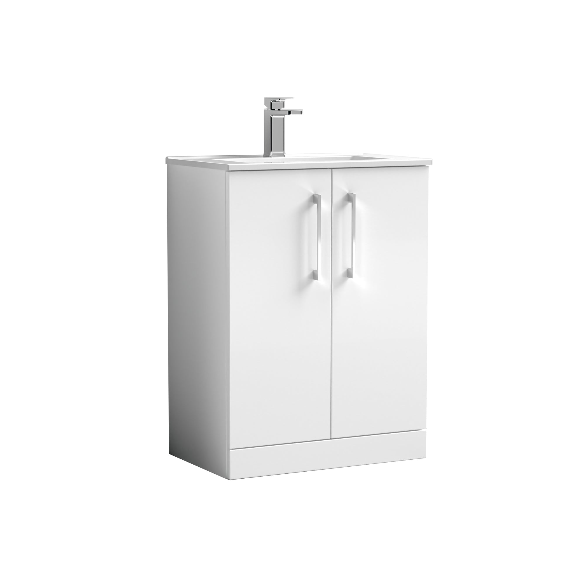 Nuie 600mm Floor Standing 2 Door Vanity & Basin 2