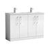 nuie 1200mm floor standing 4 door vanity double basin 1arn103c, Nuie, Sink Vanity Unit, Basin Unit, 1