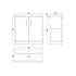 Arno Gloss White 800mm Floor Standing 2 Door Vanity & Mid Edge Basin