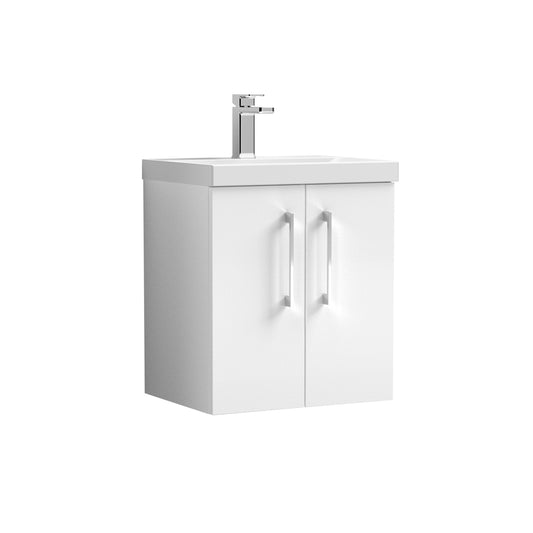 nuie 500mm wall hung 2 door vanity basin 1arn121a, Nuie, Wall Hung Vanity Unit, 1