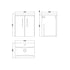 Arno Gloss White 500mm Wall Hung 2 Door Vanity & Mid Edge Basin