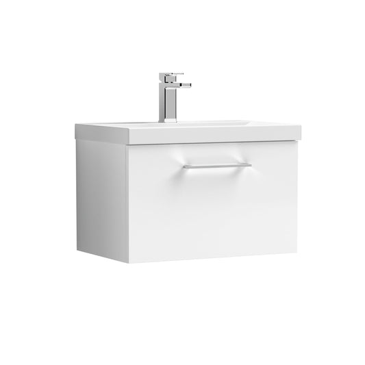nuie 600mm wall hung 1 drawer vanity basin 1arn122a, Nuie, Wall Hung Vanity Unit, 1