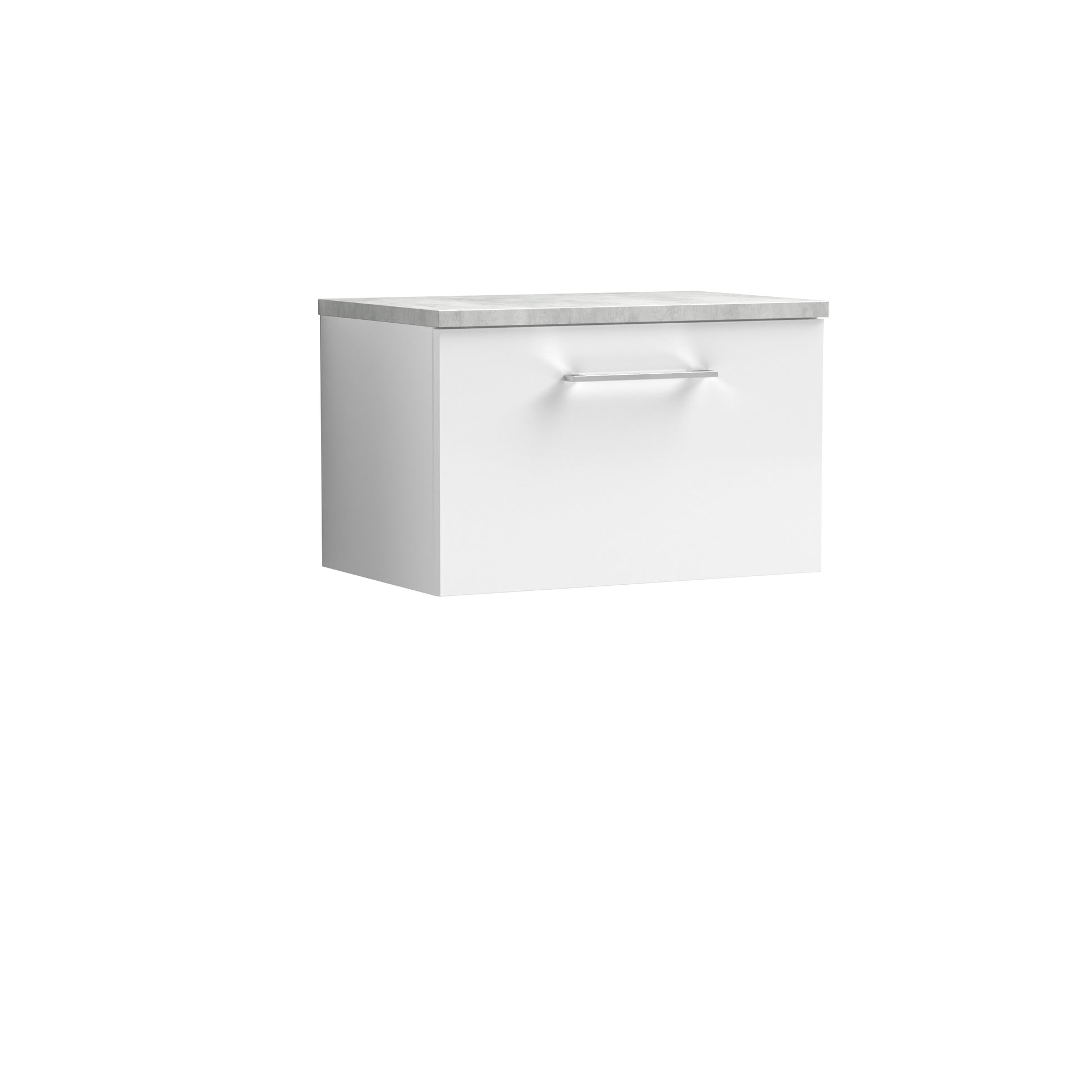 Nuie 600mm Wall Hung 1 Drawer Vanity & Laminate Top