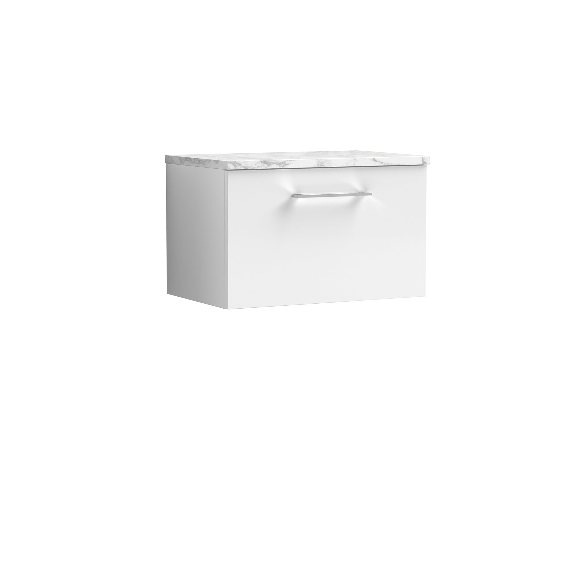 Nuie 600mm Wall Hung 1-Drawer Vanity & Laminate Worktop