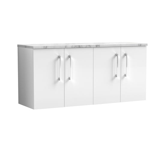 Nuie 1200mm Wall Hung 4-Door Vanity & Laminate Worktop