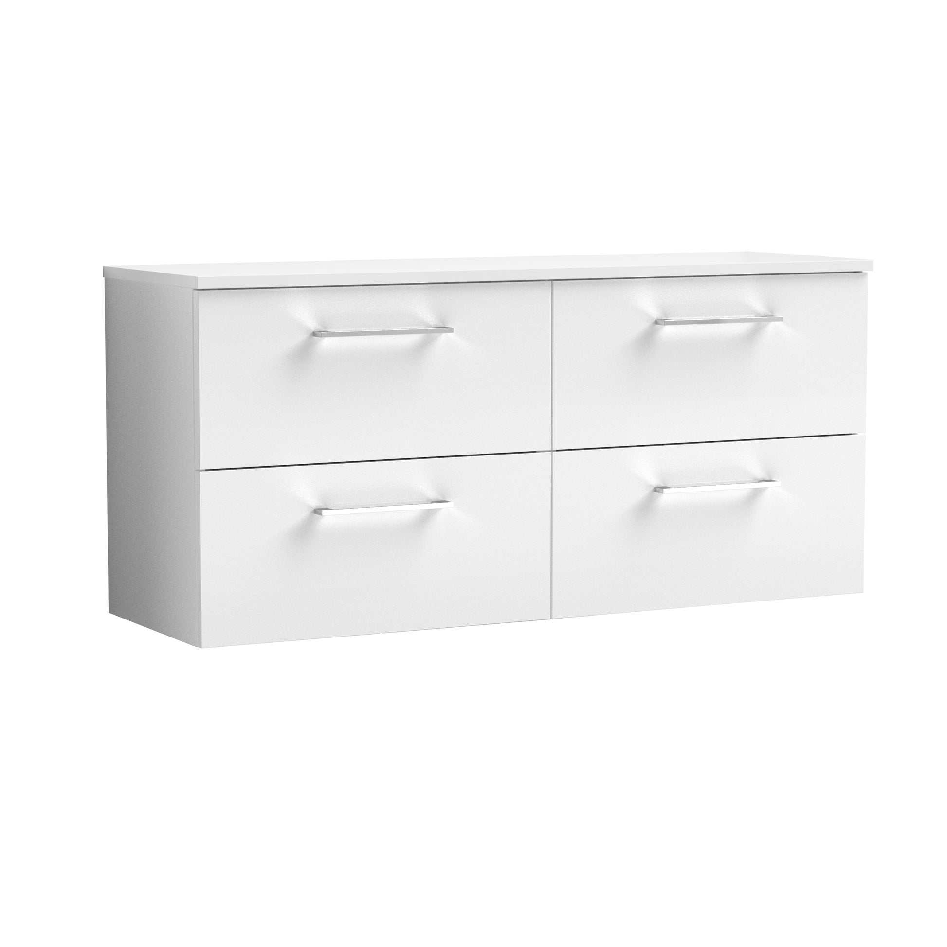 Nuie 1200mm Wall Hung 4 Drawer Vanity & Worktop