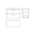 Arno 800mm Soft Black Wall Hung 2 Drawer Vanity & Worktop