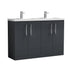 nuie 1200mm floor standing 4 door vanity double basinarn1403c, Nuie, Sink Vanity Unit, Basin Unit, 1