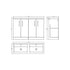 nuie 1200mm floor standing 4 door vanity double basin 1arn103c, Nuie, Sink Vanity Unit, Basin Unit, 3