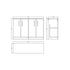 nuie 1200mm floor standing 4 door vanity worktoparn1403w2, Nuie, Sink Vanity Unit, Basin Unit, 2