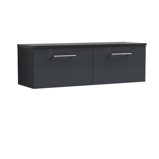 Nuie 1200mm Wall Hung 2-Drawer Vanity & Laminate Worktop