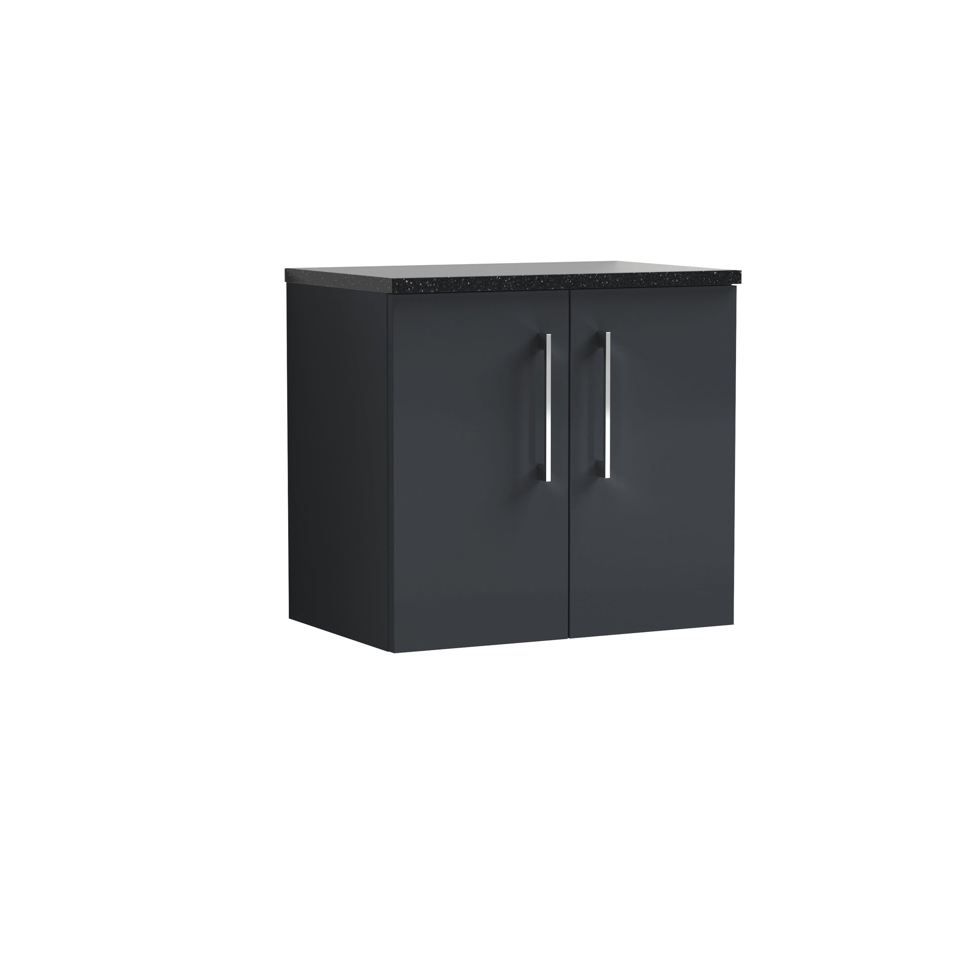 Nuie 600mm Wall Hung 2 Door Vanity & Laminate Top