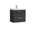 nuie 600mm wall hung 2 drawer vanity basin 1arn1424a, Nuie, Wall Hung Vanity Unit, 1