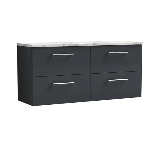 Nuie 1200mm Wall Hung 4-Drawer Vanity & Laminate Worktop