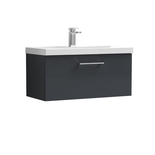 nuie 800mm wall hung 1 drawer vanity basin 1arn1425a, Nuie, Wall Hung Vanity Unit, 1