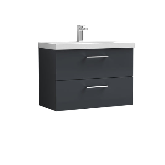 nuie 800mm wall hung 2 drawer vanity basin 1arn1426a, Nuie, Wall Hung Vanity Unit, 1