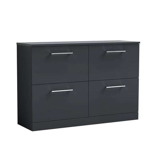 nuie 1200mm floor standing 4 drawer vanity worktoparn1433w2, Nuie, Sink Vanity Unit, Basin Unit, 1