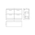 nuie 1200mm floor standing 4 drawer vanity worktoparn133w2, Nuie, Sink Vanity Unit, Basin Unit, 2