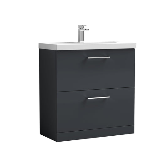 nuie 800mm floor standing 2 drawer vanity basin 1arn1435a, Nuie, Sink Vanity Unit, Basin Unit, 1
