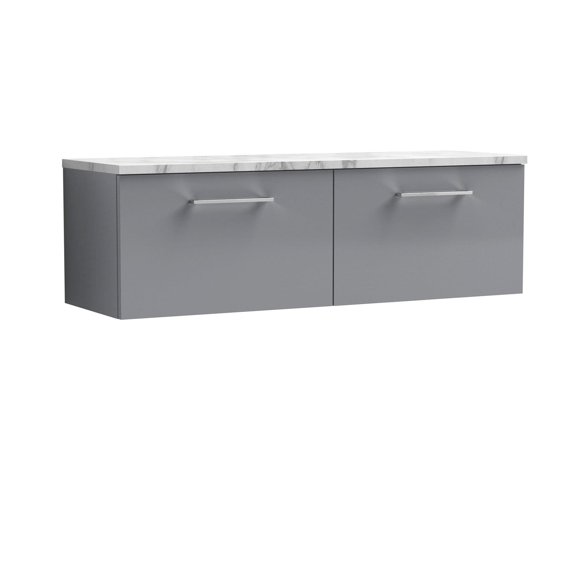 Nuie 1200mm Wall Hung 2-Drawer Vanity & Laminate Worktop