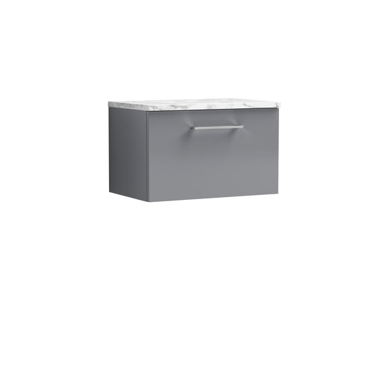 Nuie 600mm Wall Hung 1-Drawer Vanity & Laminate Worktop