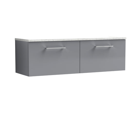 Nuie 1200mm Wall Hung 2-Drawer Vanity & Laminate Worktop