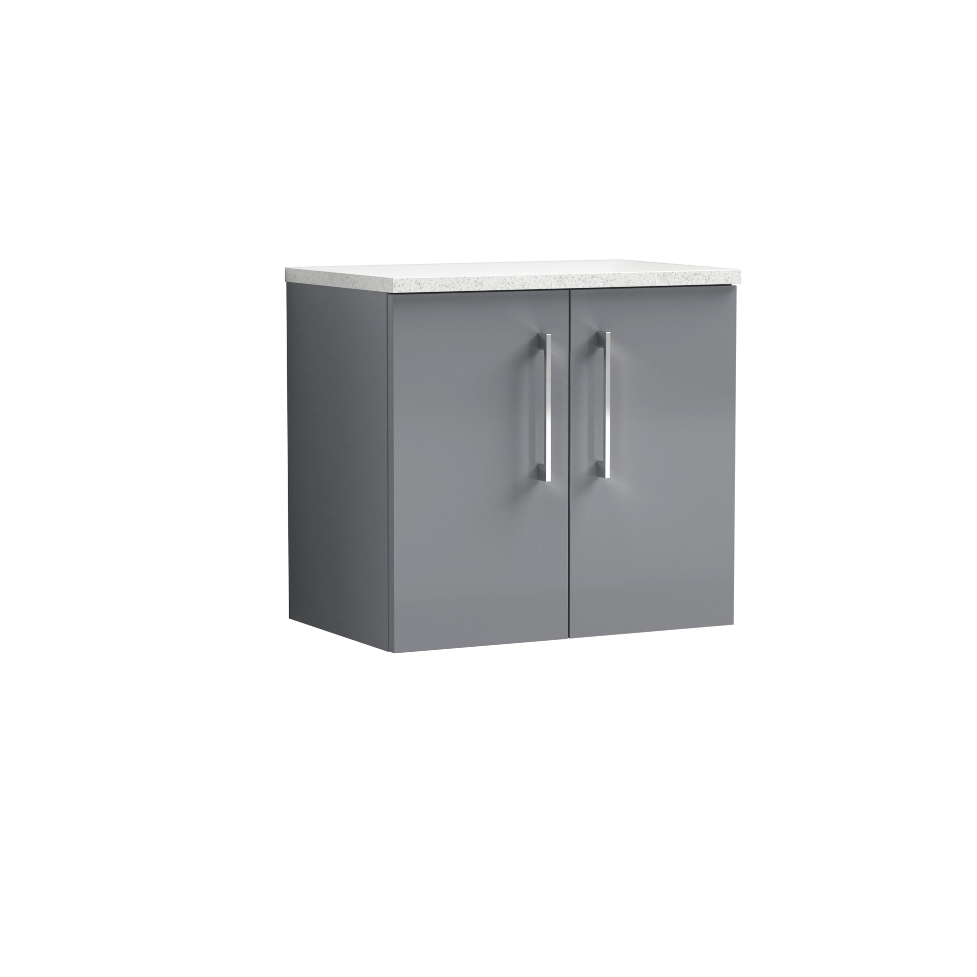 Nuie 600mm Wall Hung 2 Door Vanity & Laminate Top