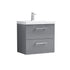 nuie 600mm wall hung 2 drawer vanity basin 1arn2224a, Nuie, Wall Hung Vanity Unit, 1
