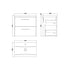Arno Charcoal Black 600mm Wall Hung 2 Drawer Vanity & Mid Edge Basin