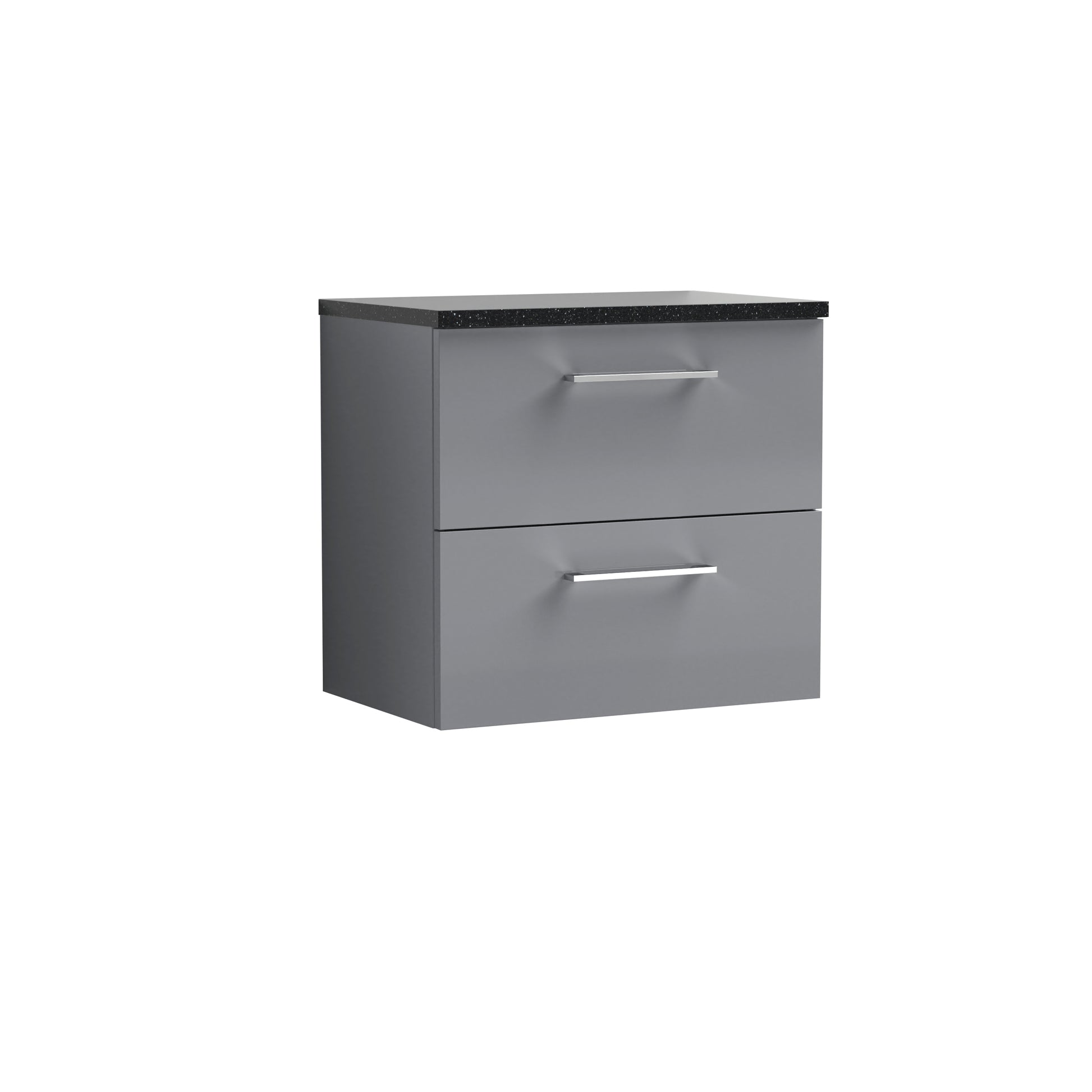 Nuie 600mm Wall Hung 2 Drawer Vanity & Laminate Top