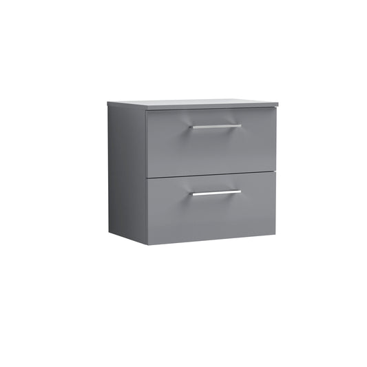 Nuie 600mm Wall Hung 2 Drawer Vanity & Worktop