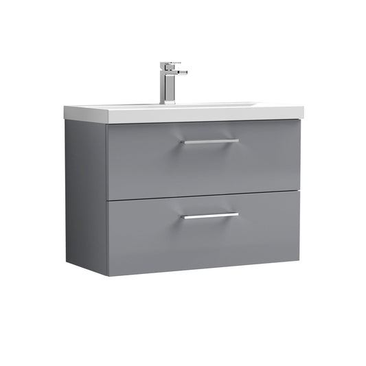 nuie 800mm wall hung 2 drawer vanity basin 1arn2226a, Nuie, Wall Hung Vanity Unit, 1